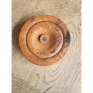 Wooden Bowl With Lid Handmade Vintage Wooden Bowl Hand Made